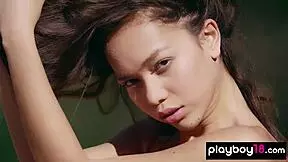 Kit Rysha, gorgeous naked Asian teen, craving outdoor solo play time?