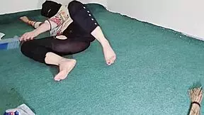 damn check this big ass indian maid's transparent pajamas while she cleans