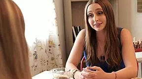 lesbian babe dates brunette clerk for pussy licking facesitting 69