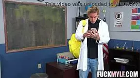 Abi James Mixes Cum Fluids with Giovanni Hollywood in Teacher Fuck Fest