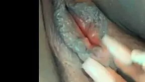 wow she rubs fingers deep in that big tits pussy craving cock