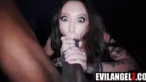 Submissive petite Sage Hunter squirts wildly during hardcore interracial sex with Richard Mann's monster black cock