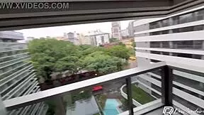 i gave my tight brazilian pussy to the hung stud from my building creampie facial