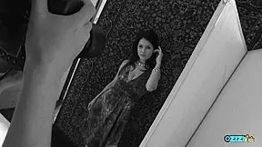 Sexy Asian's big clit throbs under guys' wild toy assault