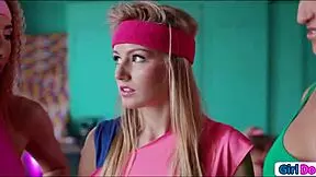 fitness babes, why dominate my petite blonde pussy like this?