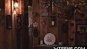 imagine a petite blonde deepthroating in a haunted bathroom till creampie