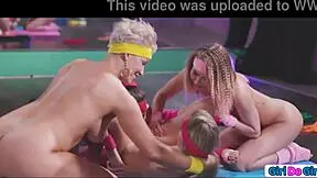 fitness babes, why dominate my petite blonde pussy like this?