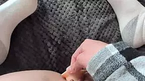 POV: shy thick wife MOANS loud while RIDING her fat DILDO to orgasm