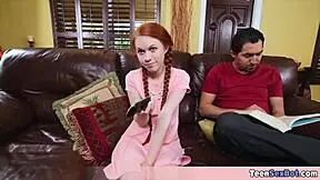 Very Skinny Redhead Teen Rough Fucked Pigtails Petite Pussy