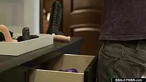 busty redhead stepmom shows her hairy pussy and teaches fucking skills