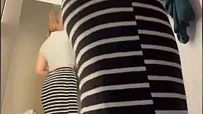 my heart races fingering this tight young pussy in public changing room