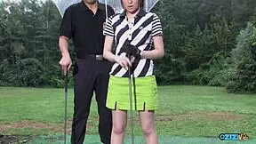 shit after golf practice rainin so i bent young asian over fucked big ass doggystyle deep