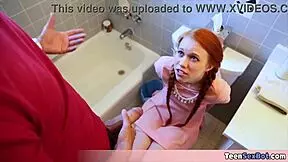 Very Skinny Redhead Teen Rough Fucked Pigtails Petite Pussy