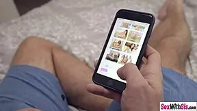 petite stepsis audrey royal sucks stepbro's cock after catching him with porn