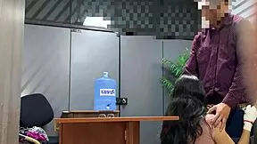 Nympho Italian secretary bent over doggystyle fucked by music professor at UNAM