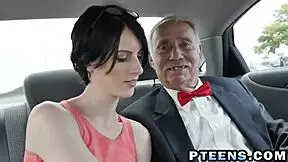 Old Dude Pounds Naughty Brunette Big Tits Hottie Doggystyle Cowgirl!