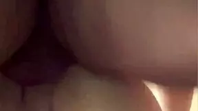 her orgasm soaks my balls in hot latina lingerie blowjob