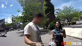 Stranger Picks Up Petite Latina for Sloppy Deepthroat on Monster Cock