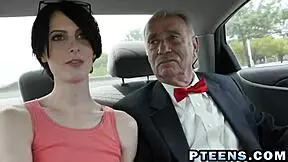 Old Dude Pounds Naughty Brunette Big Tits Hottie Doggystyle Cowgirl!