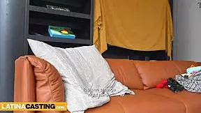 sultry colombian teen model sucks big cock then gets assfucked at casting