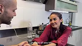 boyfriend, give me that pussy-eating in the kitchen then ram your thick cock deep - part 1?