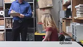 imagine catching your braless teen coworker in tight dress ripping clothes for office striptease fun