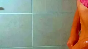 Beautiful Tanned Latina Shower After Beach Day