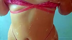 Beautiful Tanned Latina Shower After Beach Day