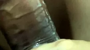 curvy latina couple's sloppy wet blowjob gets messy close-up