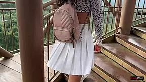 whoa public bus handjob risky flashing till he cums everywhere