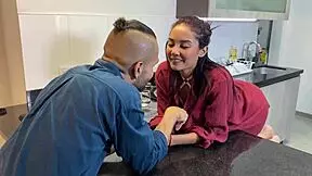 boyfriend, give me that pussy-eating in the kitchen then ram your thick cock deep - part 1?