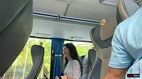 whoa public bus handjob risky flashing till he cums everywhere