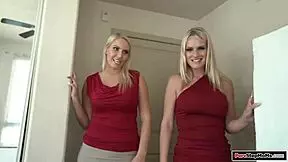 so stepmom and that milf really share a 3some double penetration cage fun with stepson huh