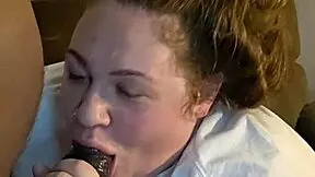 bam's big black cock gets super sloppy deepthroat gobble with cum facial finish