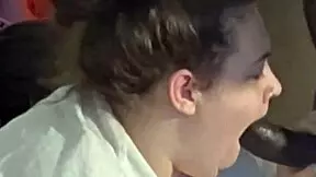 bam's big black cock gets super sloppy deepthroat gobble with cum facial finish