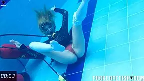 Ashlee Rose models slutty dress in underwater scuba scene week 50