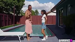 Stepdaughter's Shy Petite Body Takes Full Monster Cock from Stepdad