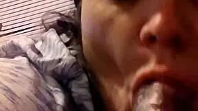 young cock sucked deep by fat black bbw interracial