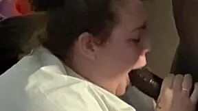 bam's big black cock gets super sloppy deepthroat gobble with cum facial finish