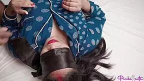 Jija celebrates anniversary gargling sali's huge desi cumload after mouth fuck