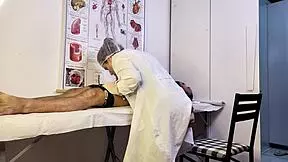 Nurse Sees Patient's Hard Cock and Chokes on It Deep!