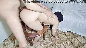 Desi stepbro slams 19yo stepsis tight pussy doggystyle on desk