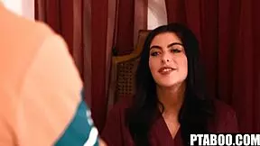 coaching petite teen through first time pov massage turns hardcore ass tits blowjob with dante colle