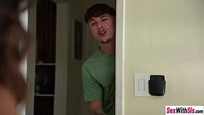 Petite big ass stepsis fucks stepbro after busty teen blowjob