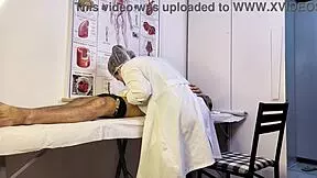 Nurse Sees Patient's Hard Cock and Chokes on It Deep!