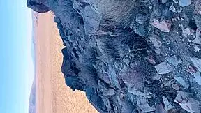 curious white boy drops to knees slurping shemale cock outdoors