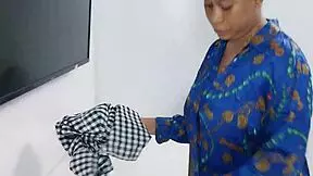 Husband Catches Maid Bent Over Fucked Hard Cumshot Doggystyle Sitting Room