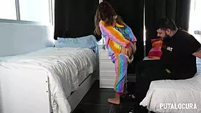 hot stepsis marina gold milks stepbro's cum bent over doggystyle 😈🍆💦