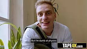 that hot glasses tutor gets schooled on deep pussy pounding lessons