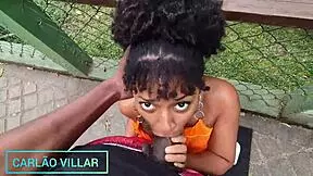 hot pretinha surrenders emotionally to deep cock sucking bliss